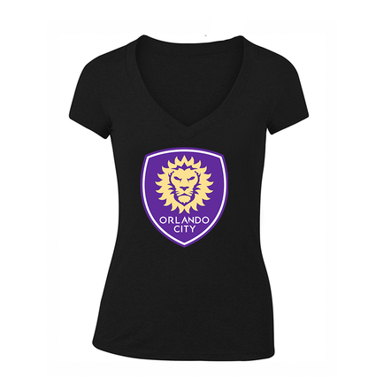 Women's Orlando City Soccer  V-Neck T-Shirt