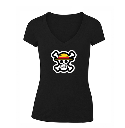 Women's StrawHat V-Neck T-Shirt