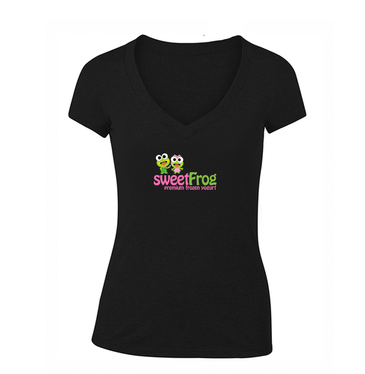 Women's Sweet Frog Frozen V-Neck T-Shirt