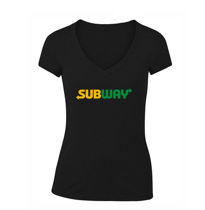 Women's Subway  V-Neck T-Shirt