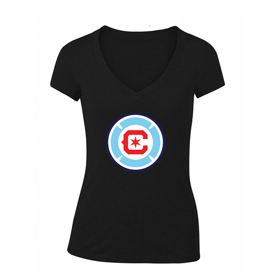 Women's Chicago fire Soccer V-Neck T-Shirt