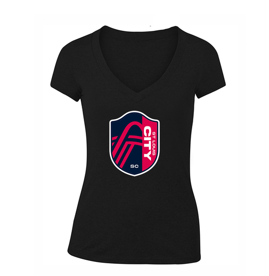 Women's St. Louis City Soccer  V-Neck T-Shirt