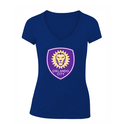 Women's Orlando City Soccer  V-Neck T-Shirt