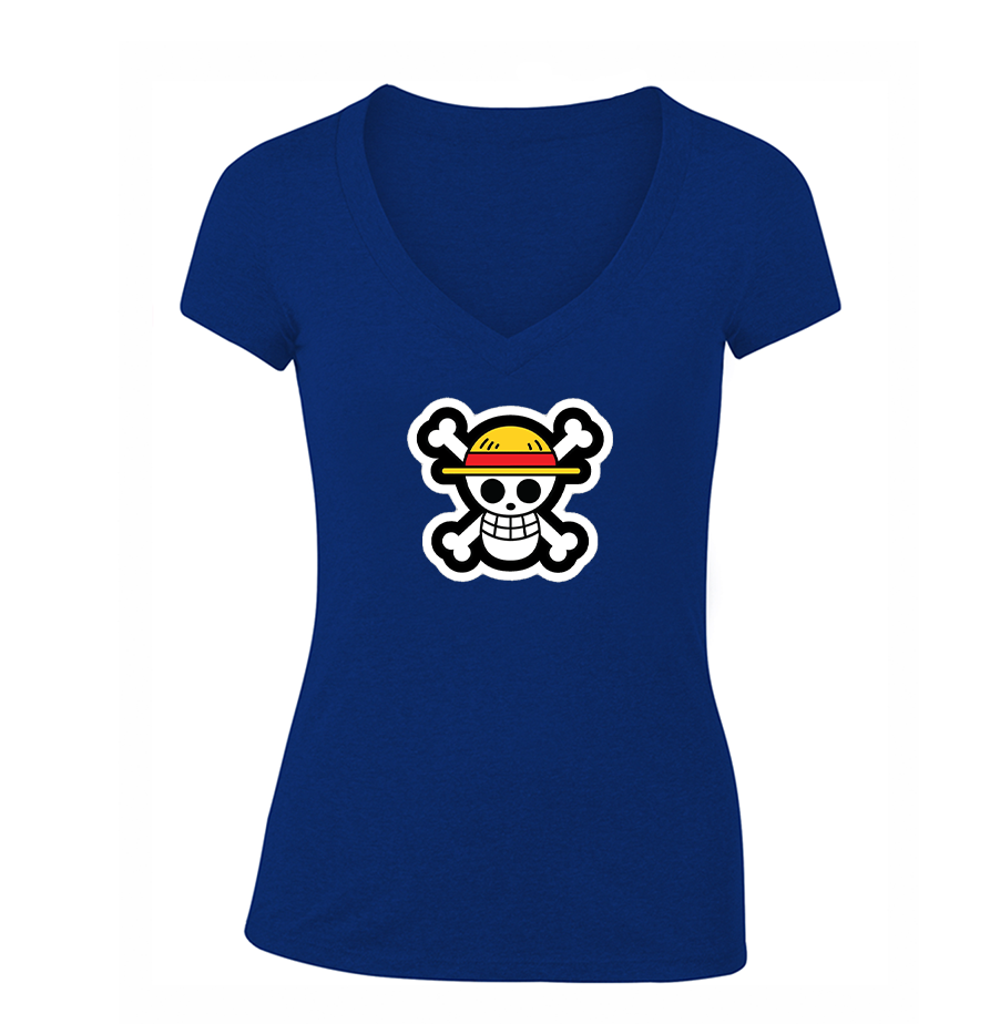 Women's Straw Hat  V-Neck T-Shirt