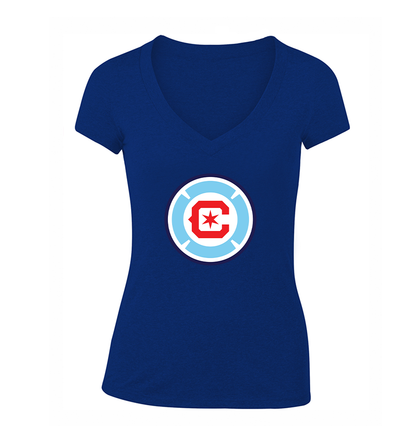 Women's Chicago fire Soccer V-Neck T-Shirt