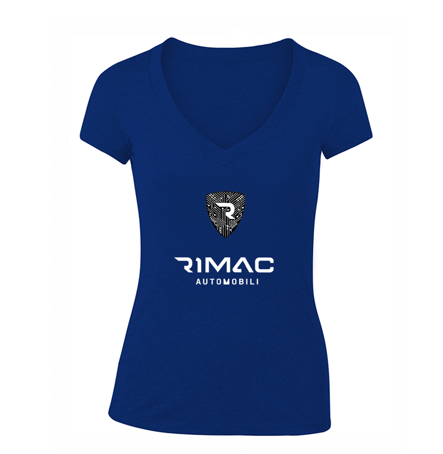 Women's Rimac Automobili  V-Neck T-Shirt