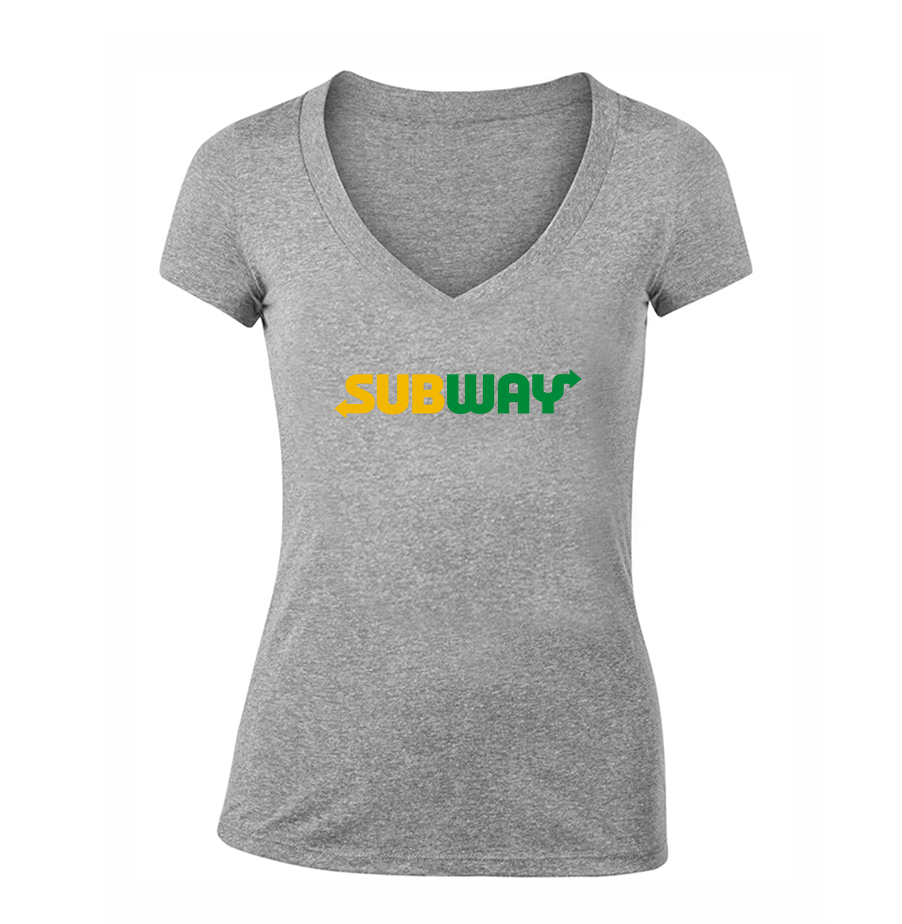 Women's Subway  V-Neck T-Shirt