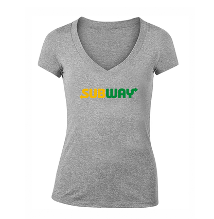 Women's Subway  V-Neck T-Shirt