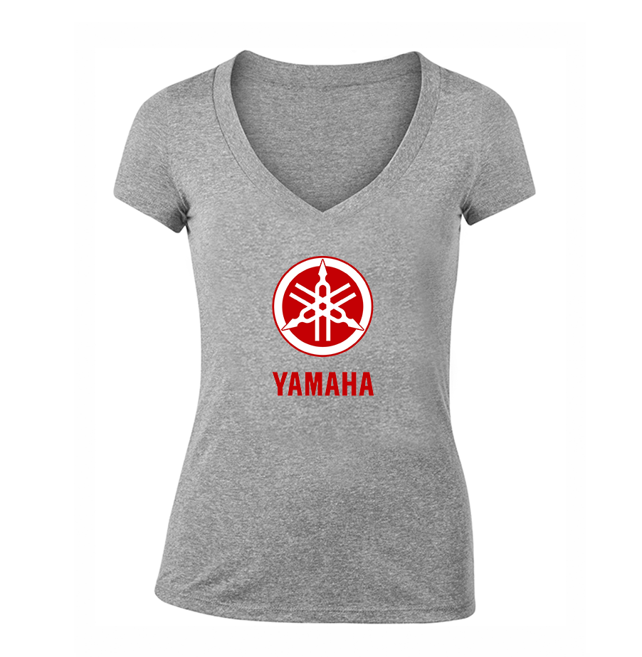 Women's Yamaha Motorcycle V-Neck T-Shirt