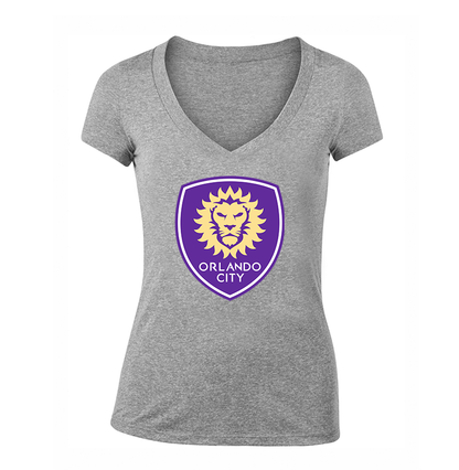 Women's Orlando City Soccer  V-Neck T-Shirt