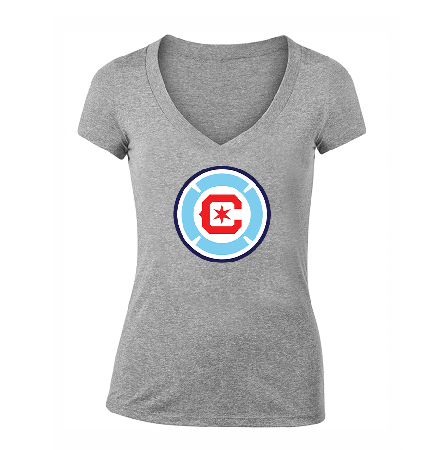 Women's Chicago fire Soccer V-Neck T-Shirt