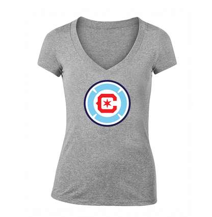 Women's Chicago fire Soccer V-Neck T-Shirt