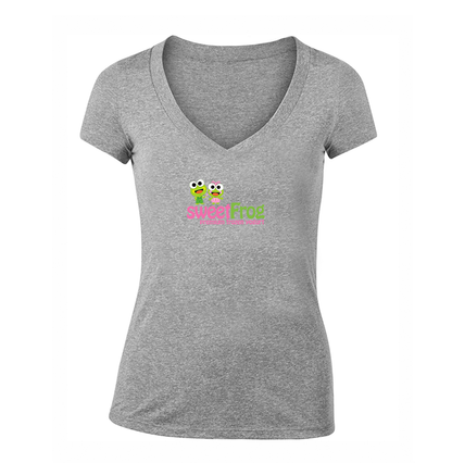 Women's Sweet Frog Frozen V-Neck T-Shirt