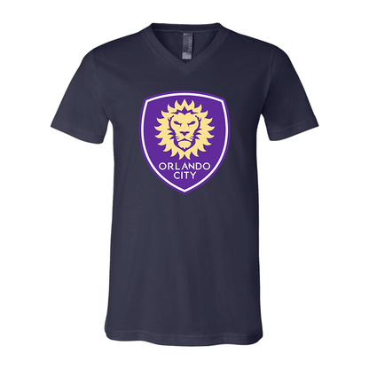 Men's Orlando City Soccer  BELLA + CANVAS - Jersey V-Neck T-Shirt