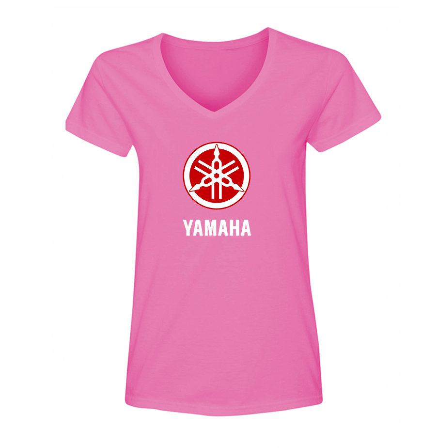 Women's Yamaha Motorcycle V-Neck T-Shirt