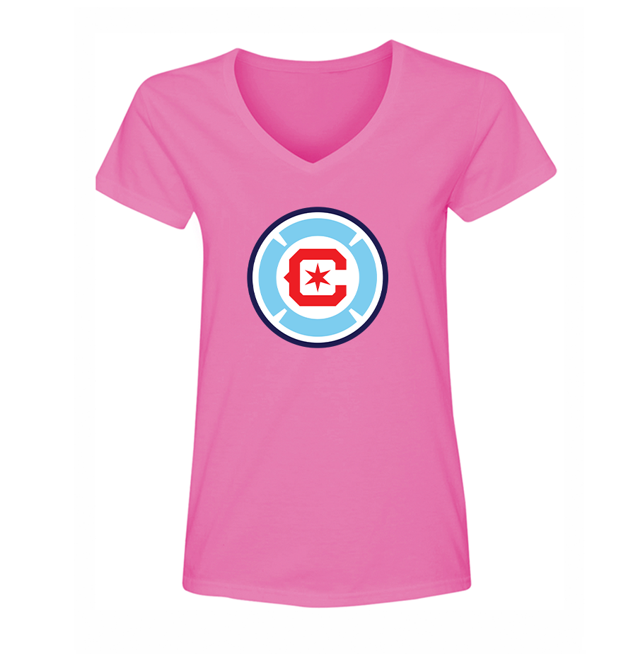 Women's Chicago fire Soccer V-Neck T-Shirt