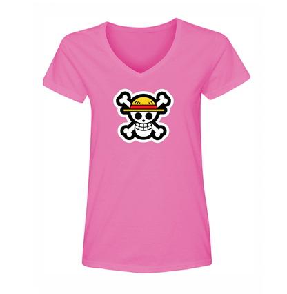 Women's StrawHat V-Neck T-Shirt