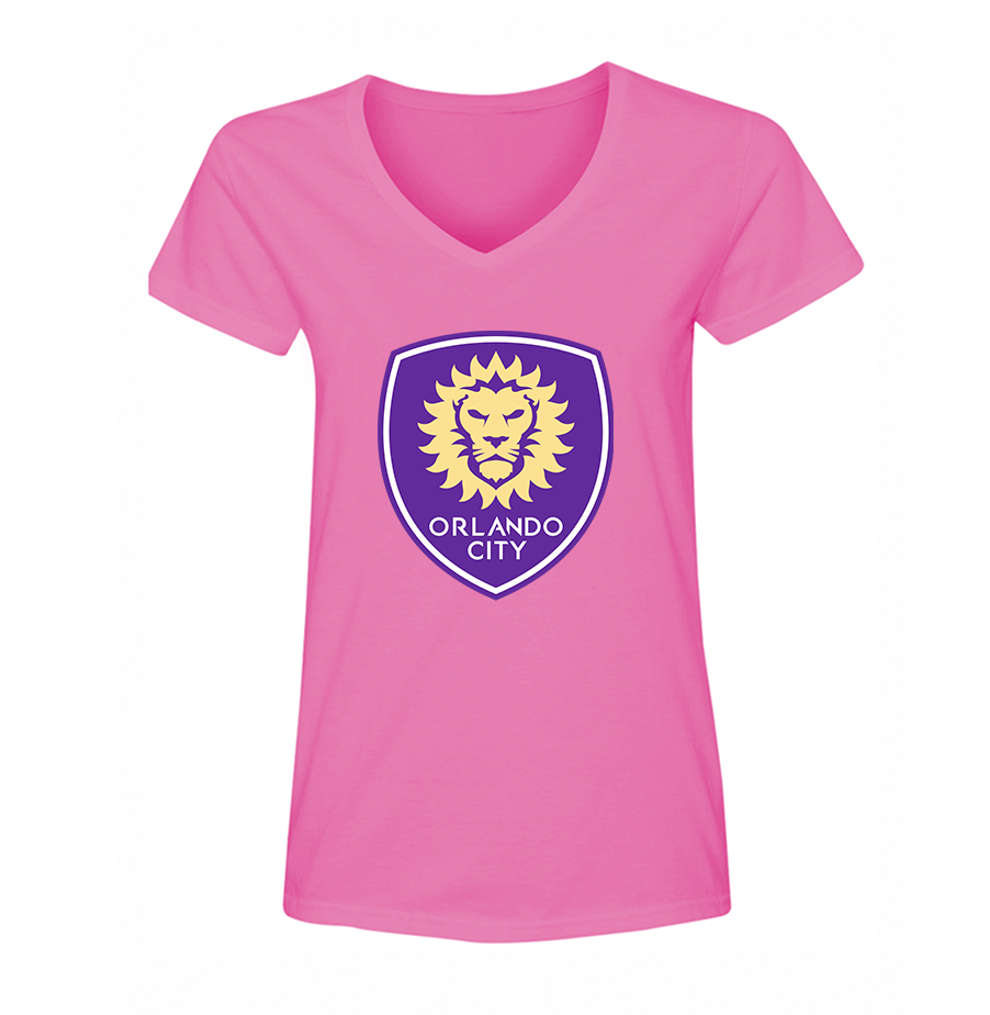 Women's Orlando City Soccer  V-Neck T-Shirt