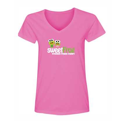 Women's Sweet Frog Frozen V-Neck T-Shirt