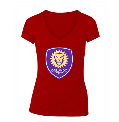 Women's Orlando City Soccer  V-Neck T-Shirt