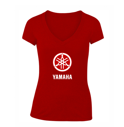 Women's Yamaha Motorcycle V-Neck T-Shirt