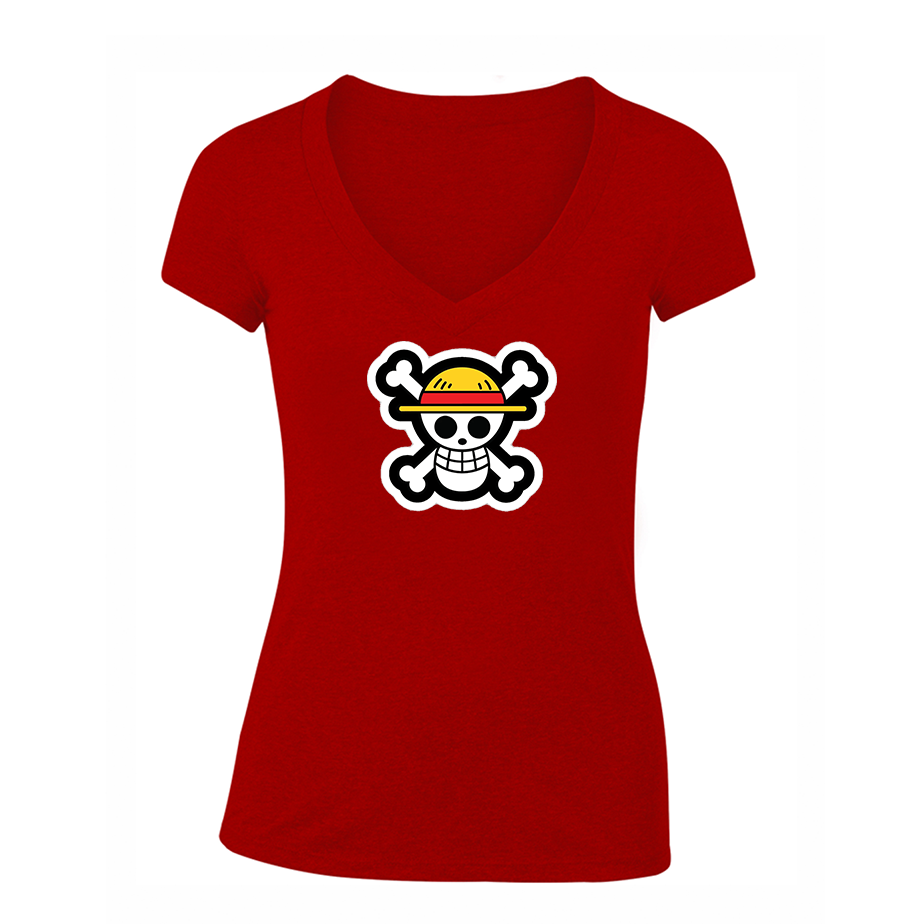 Women's StrawHat V-Neck T-Shirt