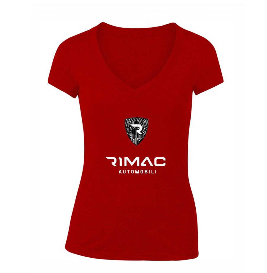 Women's Rimac Automobili  V-Neck T-Shirt