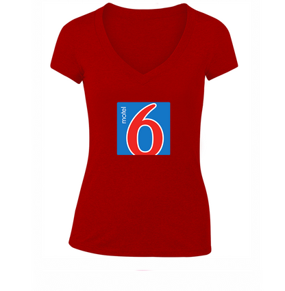 Women's Motel 6 V-Neck T-Shirt