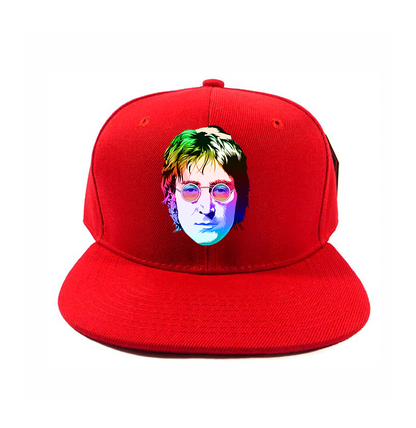 John Lennon Face Art Music Snapback Hat