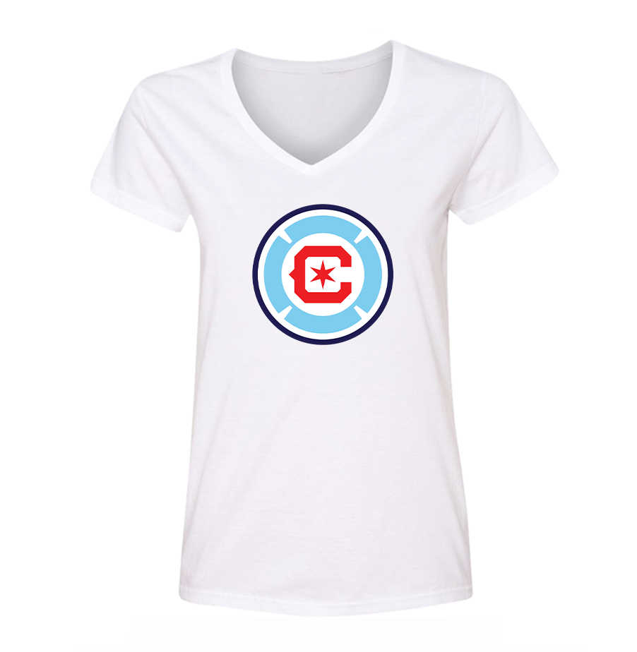 Women's Chicago fire Soccer V-Neck T-Shirt