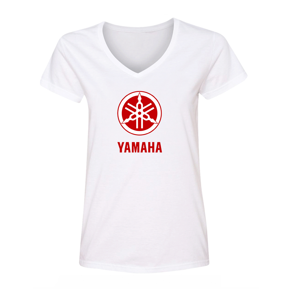 Women's Yamaha Motorcycle V-Neck T-Shirt