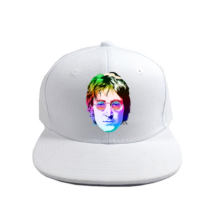 John Lennon Face Art Music Snapback Hat