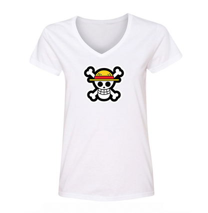 Women's StrawHat V-Neck T-Shirt