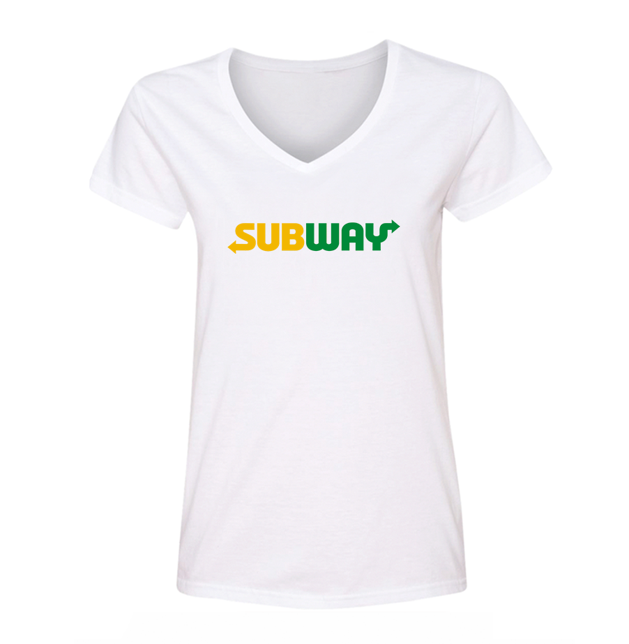 Women's Subway  V-Neck T-Shirt