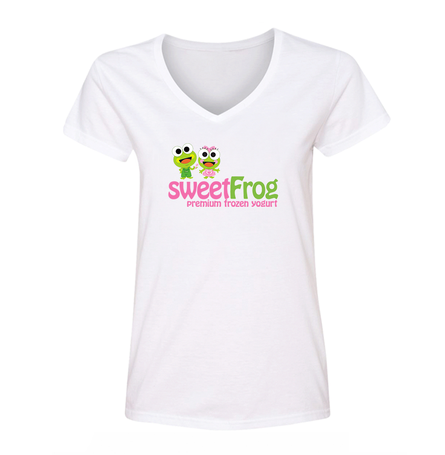 Women's Sweet Frog Frozen V-Neck T-Shirt