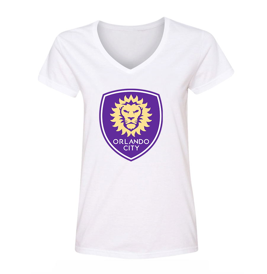 Women's Orlando City Soccer  V-Neck T-Shirt