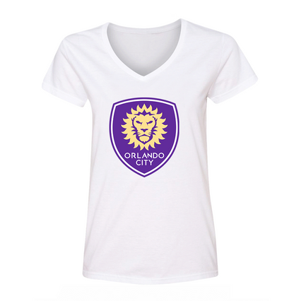 Women's Orlando City Soccer  V-Neck T-Shirt